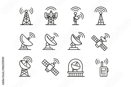 Communication Technology Icons Set