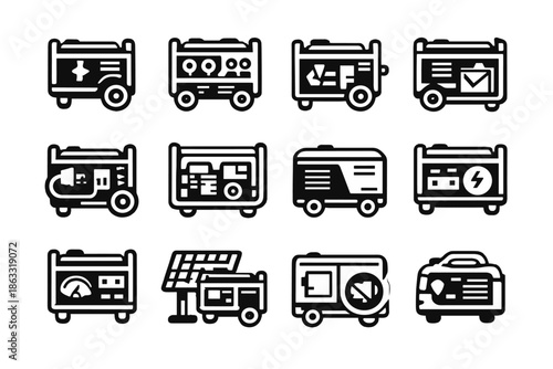 Set of generator icons