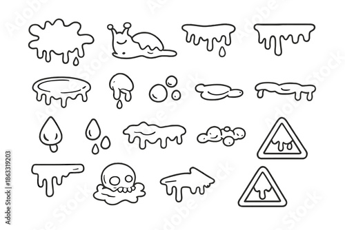 Collection of Dripping and Gooey Shapes