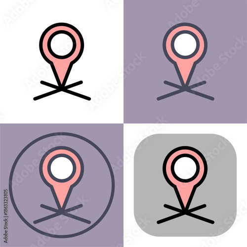This versatile location pin icon set offers four design variations- perfect for apps- websites- or branding related to navigation- GPS- or mapping. The simple- clean design ensures readability.