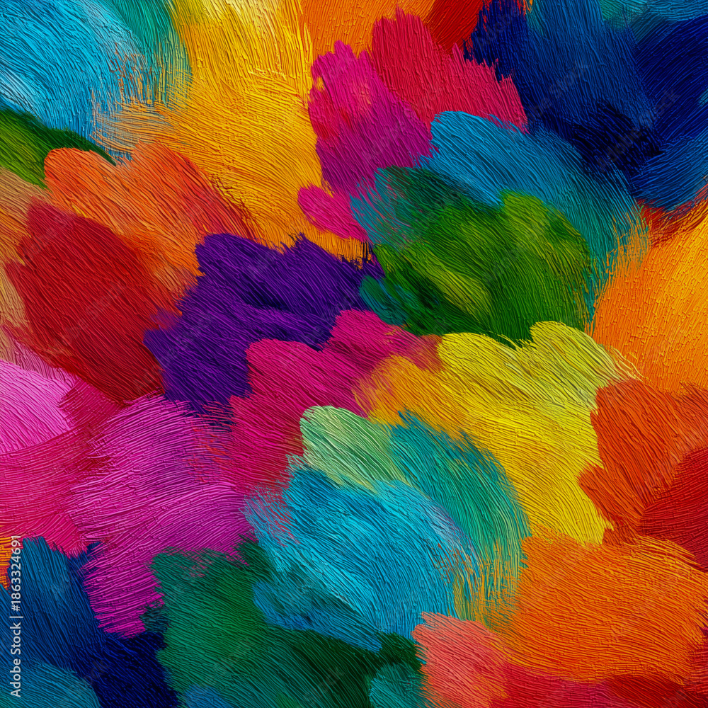 Fototapeta premium Abstract colorful wavy background with bright flowing shapes and smooth gradients.
