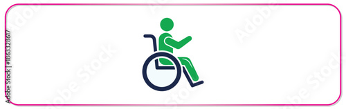 Accessible transportation symbol for people with disabilities