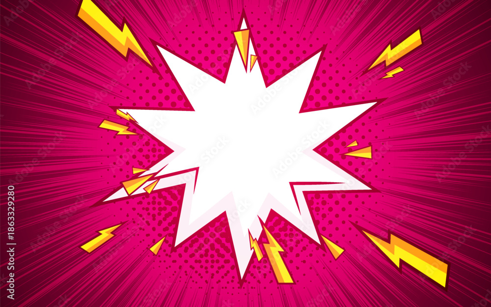Fototapeta premium Comic book effects explosion design element.