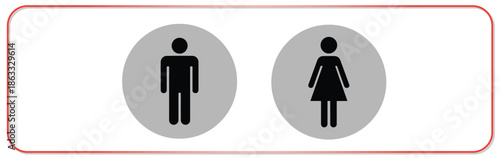 Simple gender symbol icons for user interface design