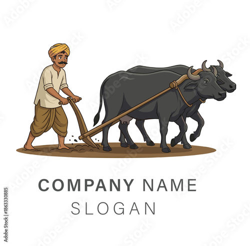 Farmer Front Face eps vector file character design Farmer farming Front Face eps vector file character design