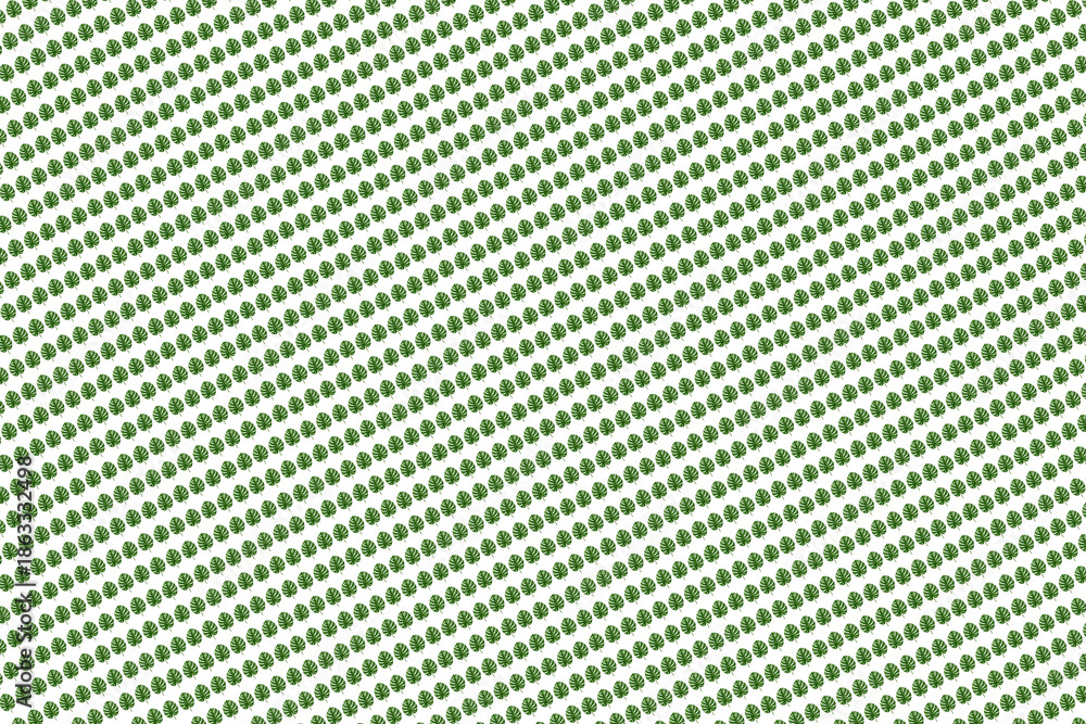 Obraz premium Repeating leaf pattern in green tones, abstract botanical textured background.