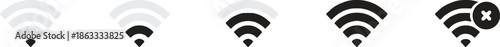 Wifi signal strength indicator set internet connection icons
