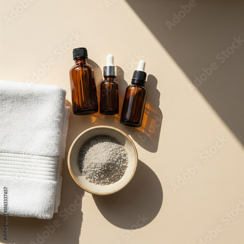 Minimal wellness ritual at home