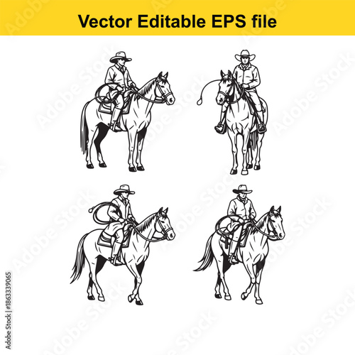 Cowboys riding horses