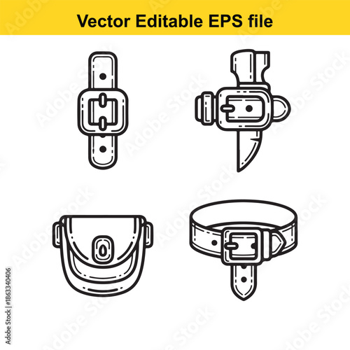 Set of leather accessories