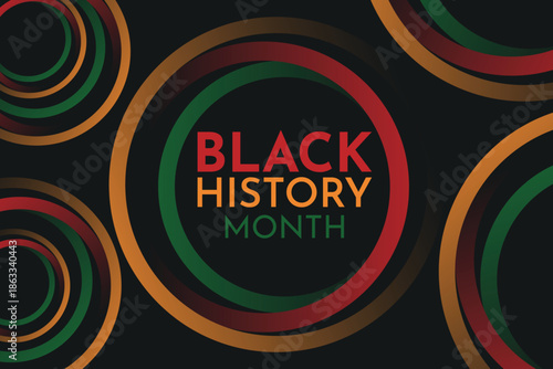 Black History Month. African American History. design Poster, card, banner, background. Celebrated annual in February in United States and Canada. In October in Great Britain. 