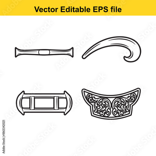 Set of decorative vector elements