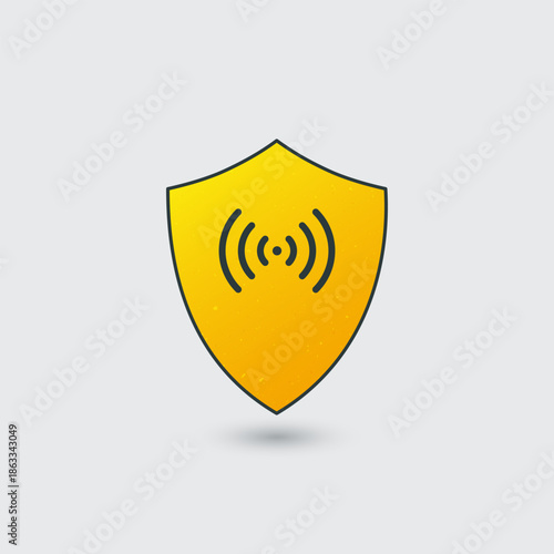 Wireless Signal Shield Icon