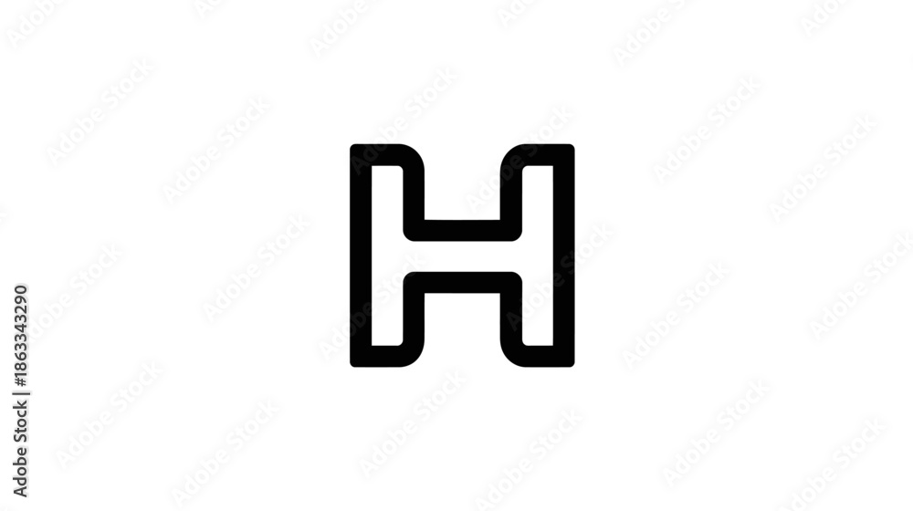 Fototapeta premium Hinge dating app logo icon