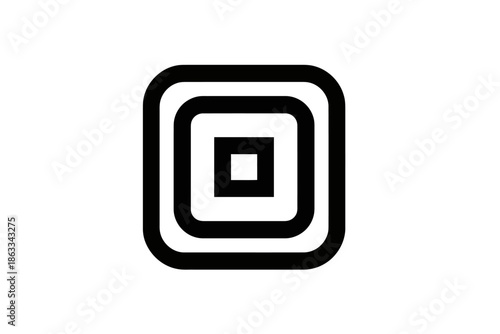 Foursquare logo black line style