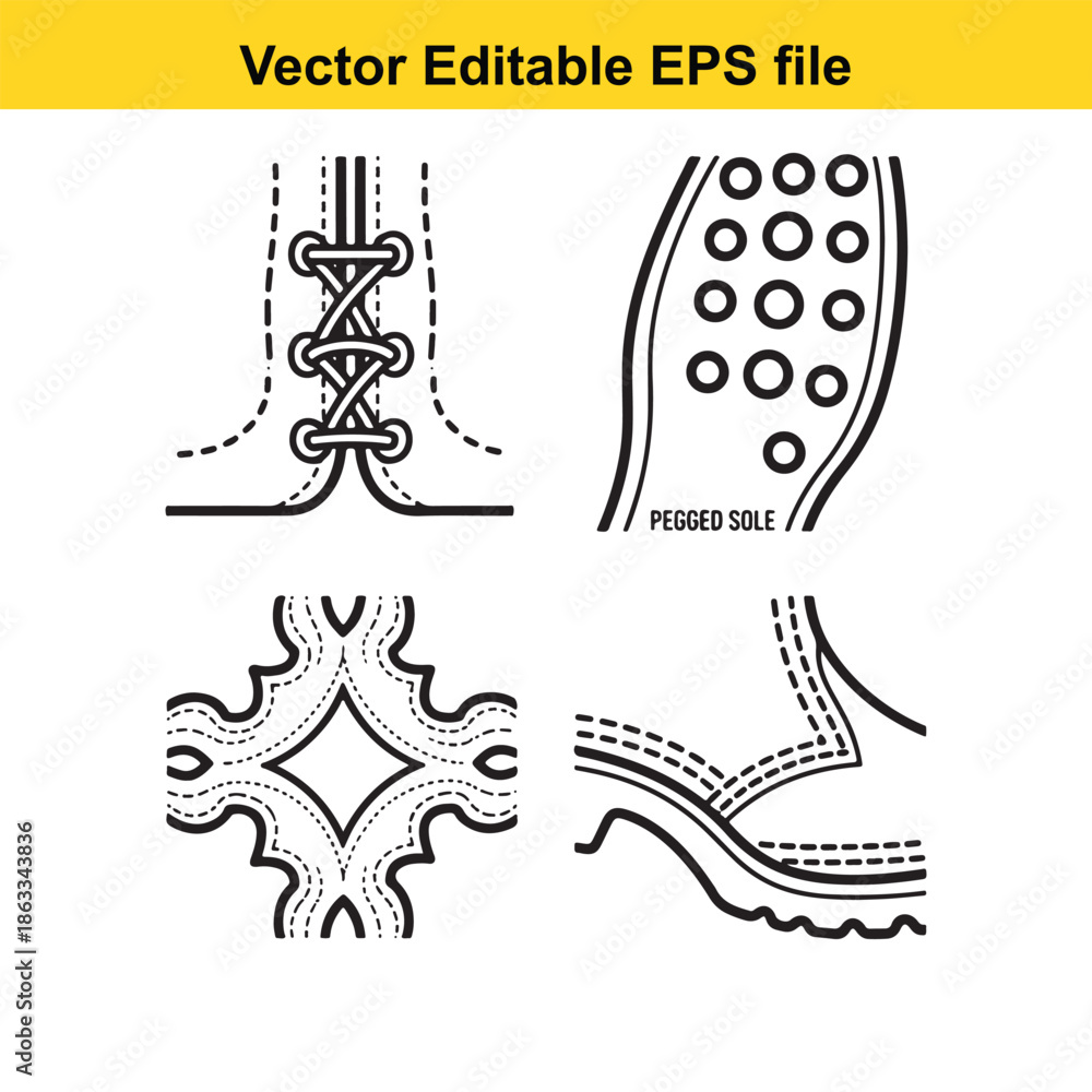 Fototapeta premium Shoe design elements