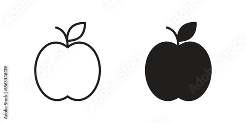 Apple icons concept. Vector Line Icon Design. Simple flat style