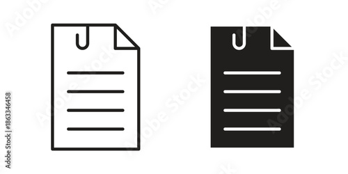 Attach document icons concept. Vector Line Icon Design. Simple flat style