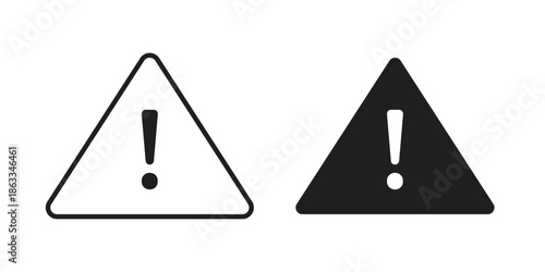 Attention icons concept. Vector Line Icon Design. Simple flat style