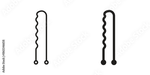 Bobby pin icons concept. Vector Line Icon Design. Simple flat style
