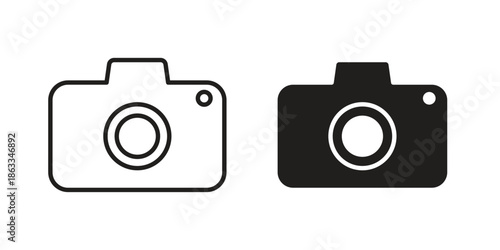 Camera icons concept. Vector Line Icon Design. Simple flat style