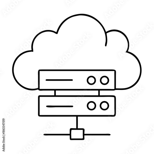 cloud computing concept illustration
