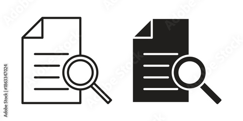 Case studies icons concept. Vector Line Icon Design. Simple flat style