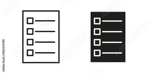 Check list icons concept. Vector Line Icon Design. Simple flat style
