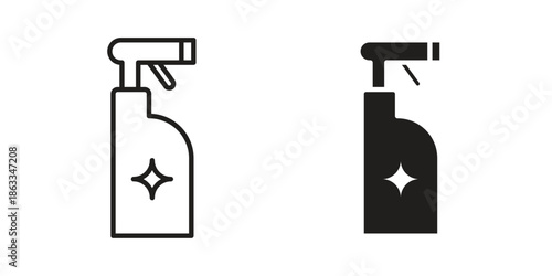 Cleaning spray icons concept. Vector Line Icon Design. Simple flat style