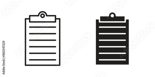 Clipboard icons concept. Vector Line Icon Design. Simple flat style