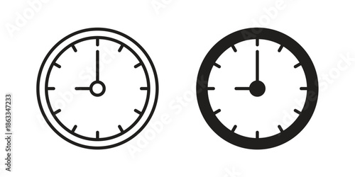 Clock icons concept. Vector Line Icon Design. Simple flat style