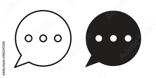 Comment icons concept. Vector Line Icon Design. Simple flat style