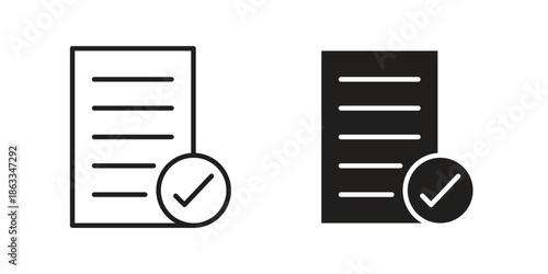 Compliance icons concept. Vector Line Icon Design. Simple flat style
