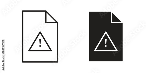 Corrupted file icons concept. Vector Line Icon Design. Simple flat style