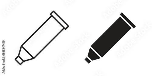 Cream tube icons concept. Vector Line Icon Design. Simple flat style