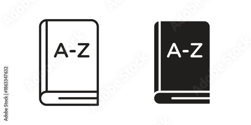 Dictionaries icons concept. Vector Line Icon Design. Simple flat style