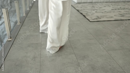 Close-up of the bride's feet