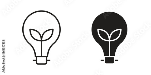 ECO Energy icons concept. Vector Line Icon Design. Simple flat style