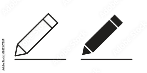 Edit text icons concept. Vector Line Icon Design. Simple flat style