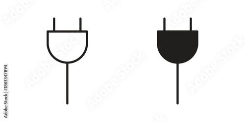 Electric plug icons concept. Vector Line Icon Design. Simple flat style