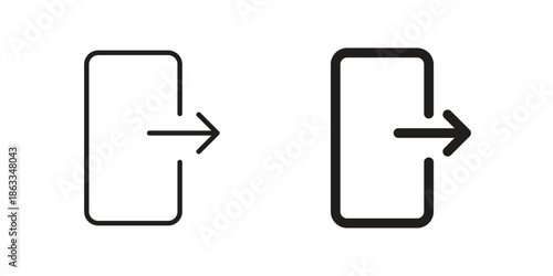 Exit icons concept. Vector Line Icon Design. Simple flat style