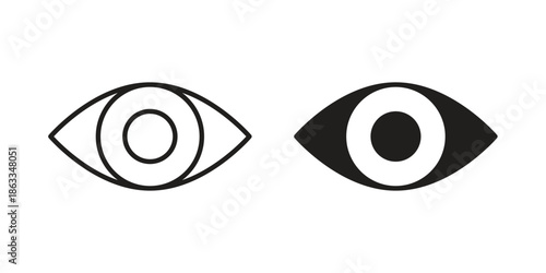 Eye icons concept. Vector Line Icon Design. Simple flat style