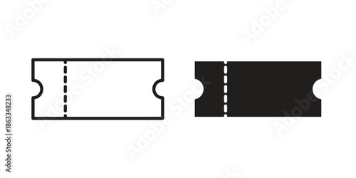 Flight tickets icons concept. Vector Line Icon Design. Simple flat style