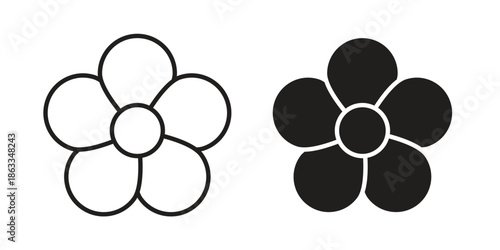Flower icons concept. Vector Line Icon Design. Simple flat style