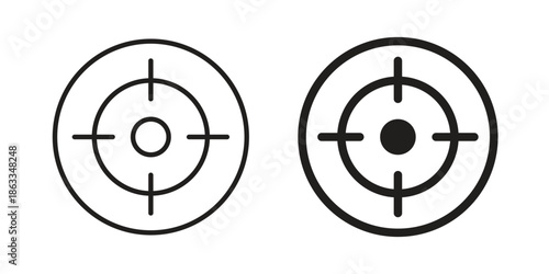 Focusing icons concept. Vector Line Icon Design. Simple flat style