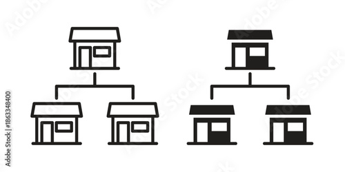 Franchise icons concept. Vector Line Icon Design. Simple flat style