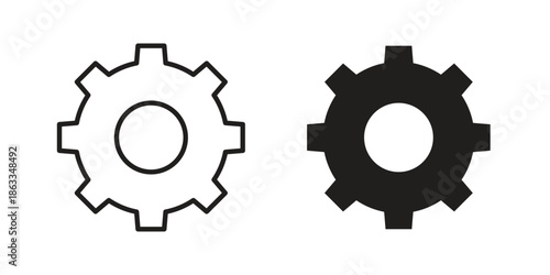 Gear icons concept. Vector Line Icon Design. Simple flat style