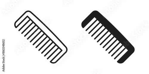 Hair brush icons concept. Vector Line Icon Design. Simple flat style