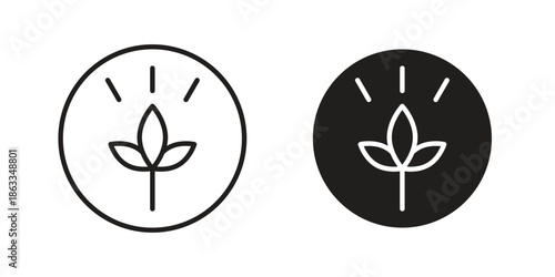 High fiber food icons concept. Vector Line Icon Design. Simple flat style