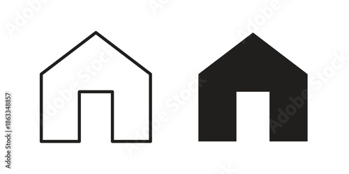 Home icons concept. Vector Line Icon Design. Simple flat style